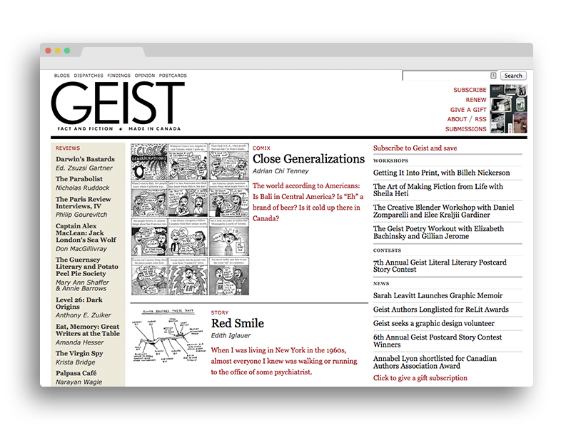 geist magazine screenshot