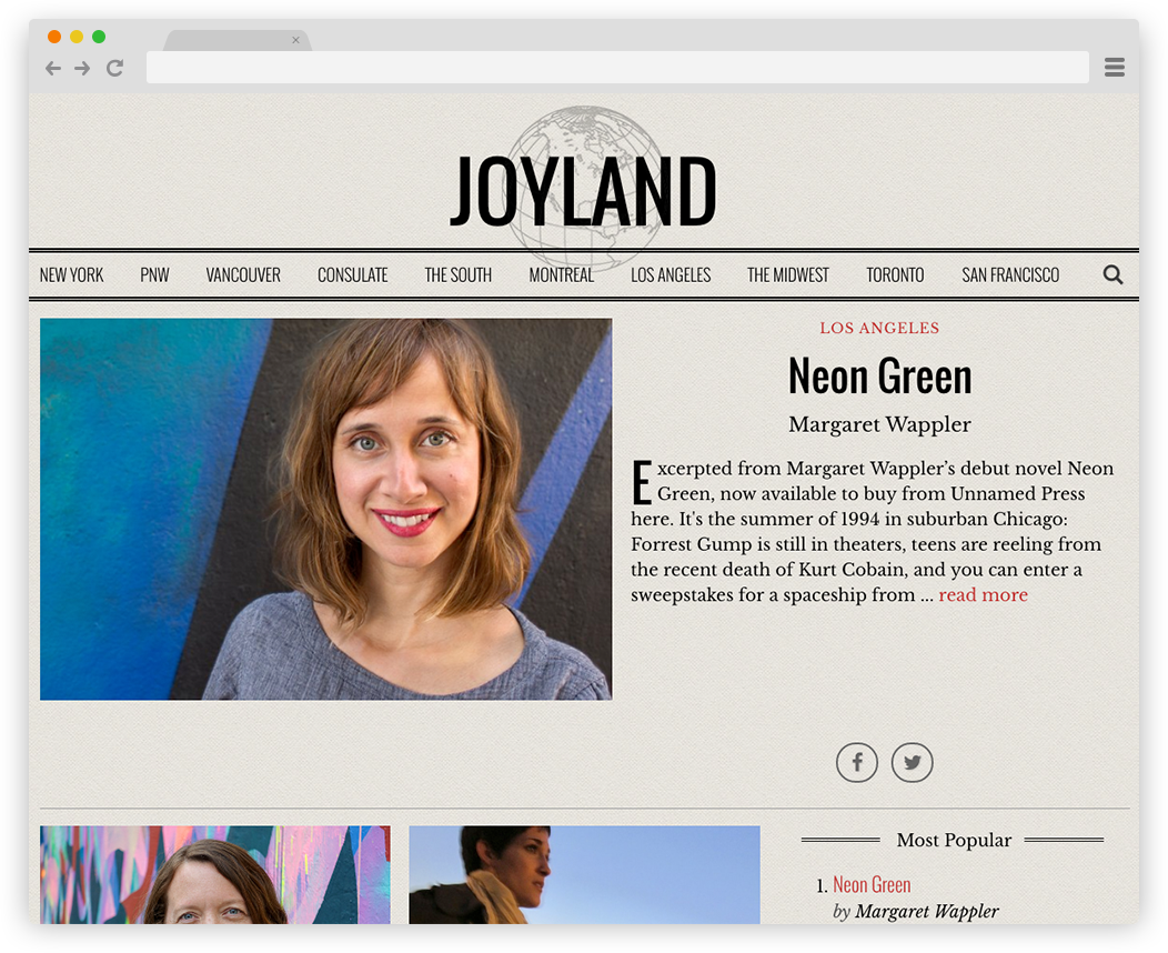 Joyland Magazine website